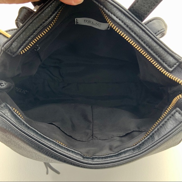 NWT RELIC by FOSSIL leather Brianna black backpack - Picture 7 of 14